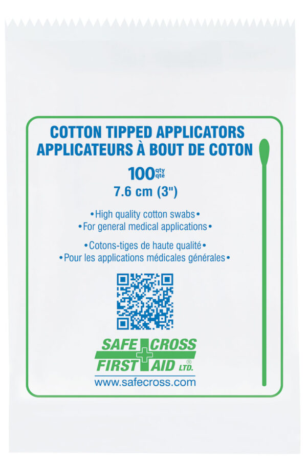 Cotton Tipped Applicators - Single-End - 7.6cm (100Pack) - First Aid Canada