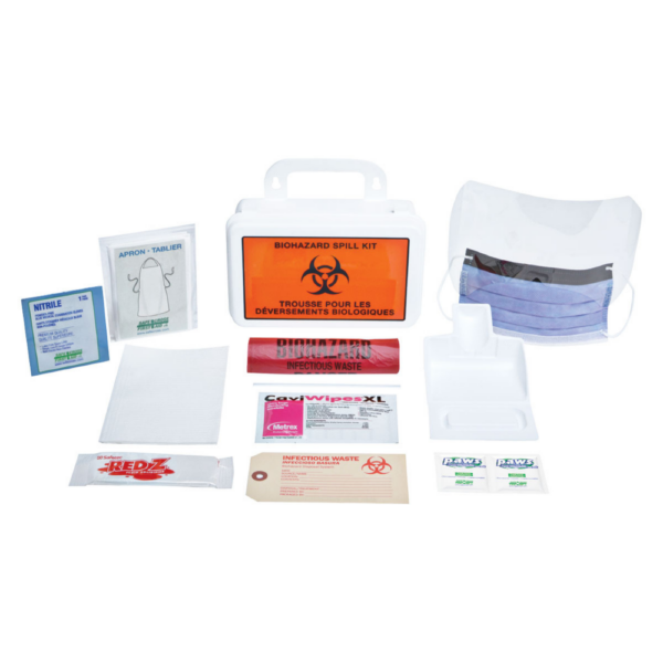 First Aid Canada Biohazard Clean-Up Spill Kit - Deluxe - 10 Unit Plastic Box