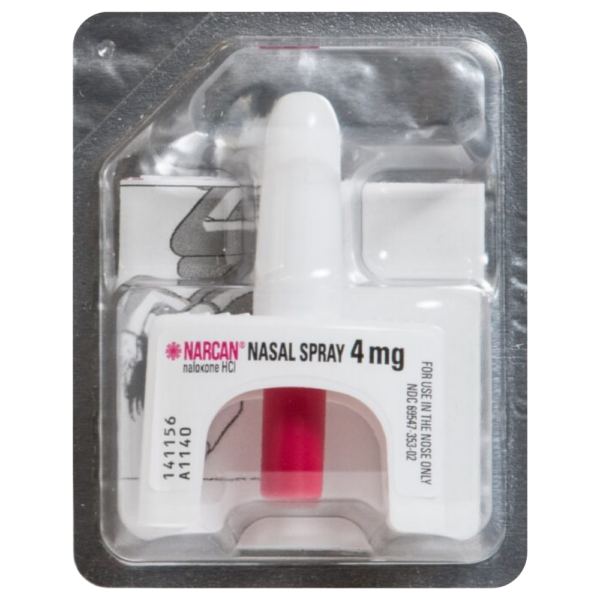 NARCAN Nasal Spray 4 mg Single Pack Front NARCAN Nasal Spray 4 mg Single Pack Front